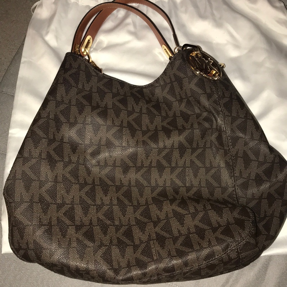 Brown Michael Kors hobo bag